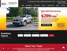 Tablet Screenshot of paramountkia.com